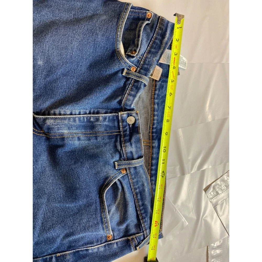 Levis 505 Regular Fit Straight Leg Jeans Mens 38x32 Medium Wash‎ Blue Denim
